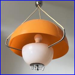 Rare Vintage Estoplast Mid Centruy Space Age Orange Pendant Lamp 60s/70s Rare Vintage Estoplast Mid Centruy Space Age Orange Pendant Lamp 60s/70s