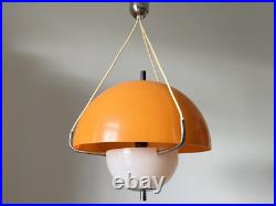 Rare Vintage Estoplast Mid Centruy Space Age Orange Pendant Lamp 60s/70s Rare Vintage Estoplast Mid Centruy Space Age Orange Pendant Lamp 60s/70s