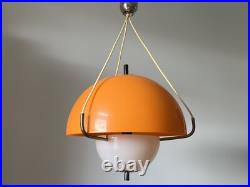 Rare Vintage Estoplast Mid Centruy Space Age Orange Pendant Lamp 60s/70s Rare Vintage Estoplast Mid Centruy Space Age Orange Pendant Lamp 60s/70s
