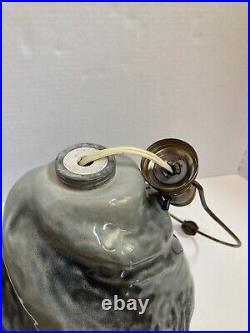 Rare Vintage Faux Molten Rock Lamp Mid Century Modern Organic Glazed No Finial