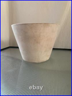 Rare Vintage Gainey midcentury Modern Bisque Ceramic Planter Pot 6x8