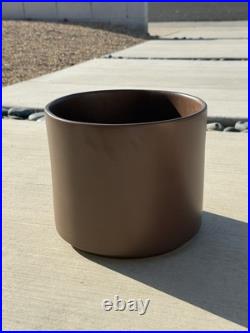 Rare Vintage Gainey midcentury Modern Brown Ceramic Planter Pot 10x10