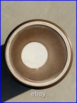 Rare Vintage Gainey midcentury Modern Brown Ceramic Planter Pot 10x10