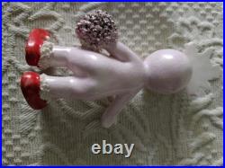 Rare Vintage Geo Z Lefton Pink SNOWBABY PIXIE Pink figurine LOVELY