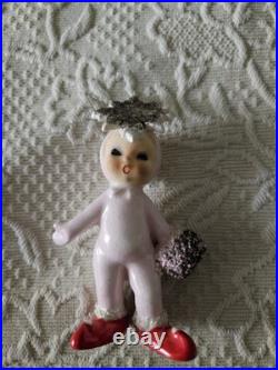 Rare Vintage Geo Z Lefton Pink SNOWBABY PIXIE Pink figurine LOVELY