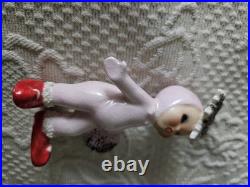 Rare Vintage Geo Z Lefton Pink SNOWBABY PIXIE Pink figurine LOVELY