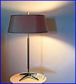Rare Vintage Gerald Thurston Lightolier Brass Star Table Lamp Mid Century Modern