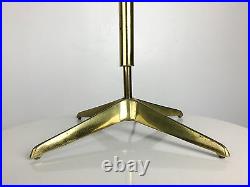 Rare Vintage Gerald Thurston Lightolier Brass Star Table Lamp Mid Century Modern