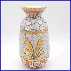 Rare Vintage Gold Orange Bird Mid-Century Modern Vase By Fratelli Fanciullacci