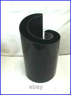 Rare Vintage Heller Giotto Stoppino Deda Black Plastic Vase Mid Century Modern
