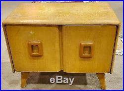 Rare Vintage Heywood Wakefield Small Mid Century Record Cabinet Stand