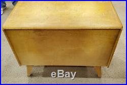 Rare Vintage Heywood Wakefield Small Mid Century Record Cabinet Stand