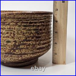 Rare Vintage John Glick Plum Tree Pottery Textured Glaze Stoneware Planter Bowl