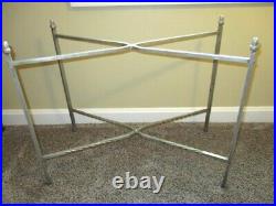 Rare Vintage Large Mid Century Modern Wendell August Forge Aluminum Tray Stand
