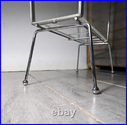 Rare Vintage Lucite Acrylic & Metal Magazine Rack Mid Century Modern Atomic
