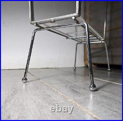 Rare Vintage Lucite Acrylic & Metal Magazine Rack Mid Century Modern Atomic Rare Vintage Lucite Acrylic & Metal Magazine Rack Mid Century Modern Atomic
