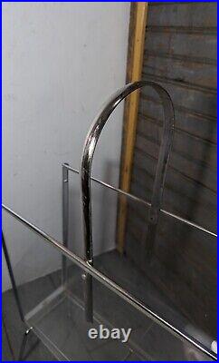 Rare Vintage Lucite Acrylic & Metal Magazine Rack Mid Century Modern Atomic Rare Vintage Lucite Acrylic & Metal Magazine Rack Mid Century Modern Atomic