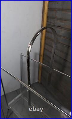 Rare Vintage Lucite Acrylic & Metal Magazine Rack Mid Century Modern Atomic