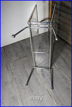 Rare Vintage Lucite Acrylic & Metal Magazine Rack Mid Century Modern Atomic Rare Vintage Lucite Acrylic & Metal Magazine Rack Mid Century Modern Atomic