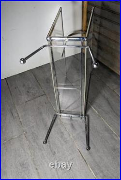 Rare Vintage Lucite Acrylic & Metal Magazine Rack Mid Century Modern Atomic