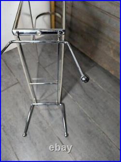 Rare Vintage Lucite Acrylic & Metal Magazine Rack Mid Century Modern Atomic Rare Vintage Lucite Acrylic & Metal Magazine Rack Mid Century Modern Atomic
