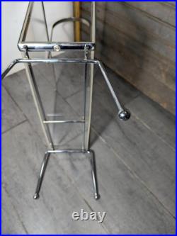 Rare Vintage Lucite Acrylic & Metal Magazine Rack Mid Century Modern Atomic