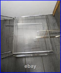 Rare Vintage Lucite Acrylic & Metal Magazine Rack Mid Century Modern Atomic