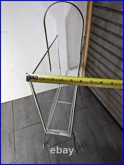Rare Vintage Lucite Acrylic & Metal Magazine Rack Mid Century Modern Atomic Rare Vintage Lucite Acrylic & Metal Magazine Rack Mid Century Modern Atomic