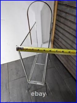Rare Vintage Lucite Acrylic & Metal Magazine Rack Mid Century Modern Atomic