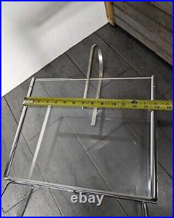 Rare Vintage Lucite Acrylic & Metal Magazine Rack Mid Century Modern Atomic Rare Vintage Lucite Acrylic & Metal Magazine Rack Mid Century Modern Atomic