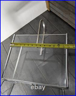 Rare Vintage Lucite Acrylic & Metal Magazine Rack Mid Century Modern Atomic