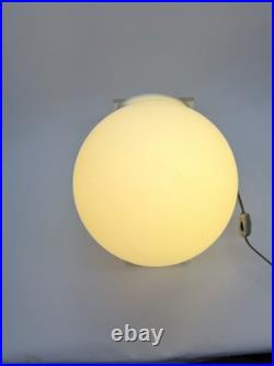 Rare Vintage MCM Floating Lucite Globe Table Lamp Geometric