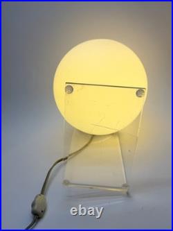 Rare Vintage MCM Floating Lucite Globe Table Lamp Geometric