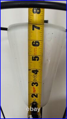 Rare Vintage MCM Metal Iron Lamp Atomic Era Mid Century Modern 50s Saucer Shade