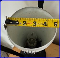 Rare Vintage MCM Metal Iron Lamp Atomic Era Mid Century Modern 50s Saucer Shade