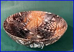 Rare Vintage MCM Mid Century Fiberglass Bowl Large 12 Diameter Boho Tiki HTF