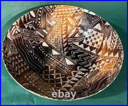 Rare Vintage MCM Mid Century Fiberglass Bowl Large 12 Diameter Boho Tiki HTF