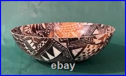 Rare Vintage MCM Mid Century Fiberglass Bowl Large 12 Diameter Boho Tiki HTF