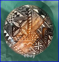 Rare Vintage MCM Mid Century Fiberglass Bowl Large 12 Diameter Boho Tiki HTF