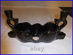 Rare Vintage MCM Mid-Century Modern Camark BLK Double Fish Planter Candle Holder Rare Vintage MCM Mid-Century Modern Camark BLK Double Fish Planter Candle Holder