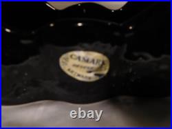 Rare Vintage MCM Mid-Century Modern Camark BLK Double Fish Planter Candle Holder