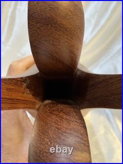 Rare Vintage MCM Teak Studio Quality Vase Flower design