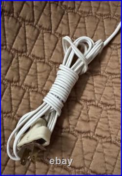 Rare Vintage MCM White Teardrop Swag Lamp Light Fixture Mid Century Modern 1960s