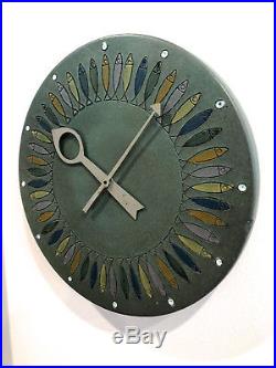 Rare Vintage Meridian Fish Clock Howard Miller Bitossi George Nelson Mid Century