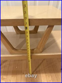 Rare Vintage Mersman 8008 Mid Century Modern Step Blonde End Table 2-Tier