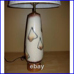 Rare Vintage Mid Century Danish Modern Lamp with an Ikat Inspired Design