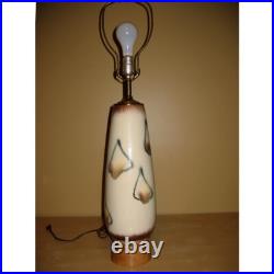 Rare Vintage Mid Century Danish Modern Lamp with an Ikat Inspired Design