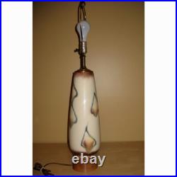 Rare Vintage Mid Century Danish Modern Lamp with an Ikat Inspired Design