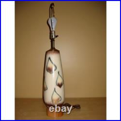 Rare Vintage Mid Century Danish Modern Lamp with an Ikat Inspired Design