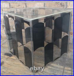 Rare Vintage Mid Century Modern Acrylic Plexiglass 16 1/2x16 1/2 5-Sided Cube